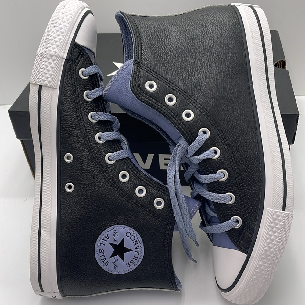 Converse Men’s High-Tops Chuck Taylor All Star Hi Leather Sneaker Black A06570C - Picture 11 of 16